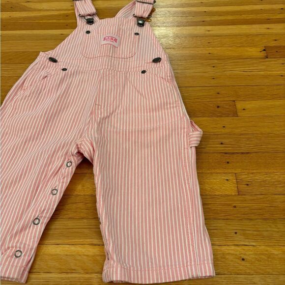 Key vintage pink/white stripe bib overalls - Picture 5 of 6